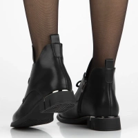 Skórzane botki Filippo DBT7191/25 BK czarne