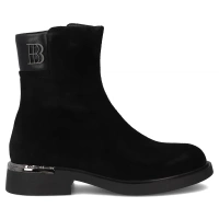 Skórzane botki Filippo DBT7180/25 BK czarne