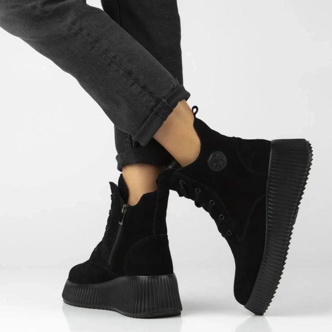 Leather ankle boots Filippo DBT7288/25 BK black