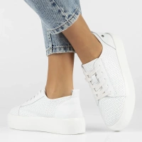 Leather sneakers Filippo DP6116/25 WH white