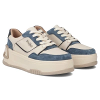 Leather shoes Filippo DP7116/25 BL BE blue and beige