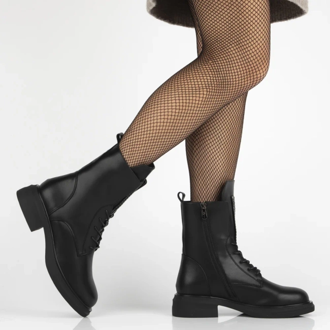 Leather ankle boots Filippo DBT7241/25 BK black