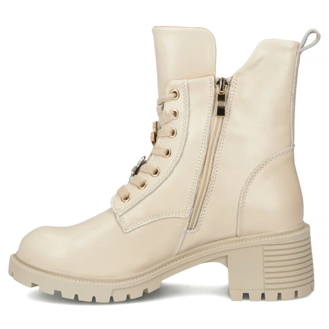 Leather ankle boots Filippo DBT7132/25 BE beige