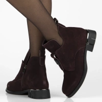 Leather ankle boots DBT7244/25 BG maroon