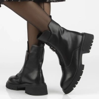 Skórzane botki Filippo DBT7465/25 BK czarne