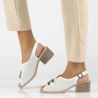 Leather sandals Filippo DS6033/25 WH white