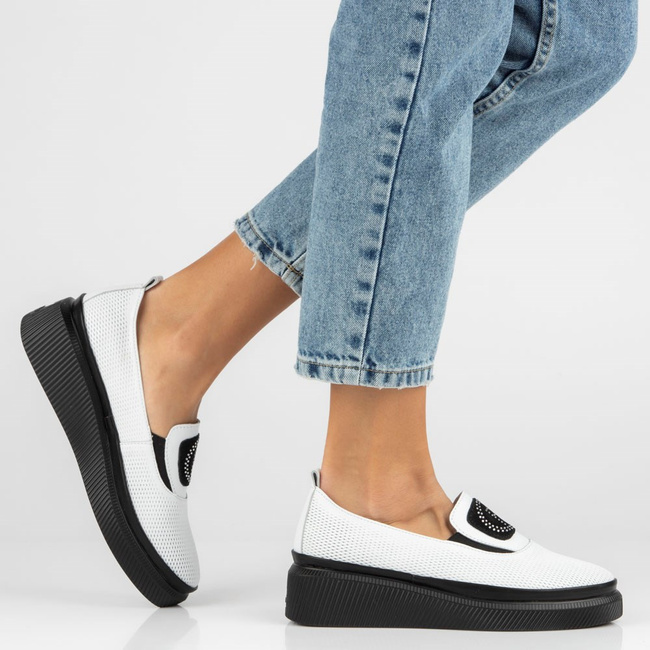 Leather shoes Filippo DP4572/23 WH white