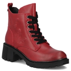 Leather ankle boots Filippo DBT7133/25 RD red