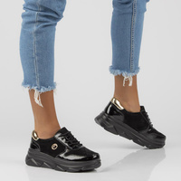 Skórzane Sneakersy Filippo DP3185/21 BK czarne