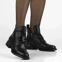 Leather ankle boots Filippo DBT7191/25 BK black