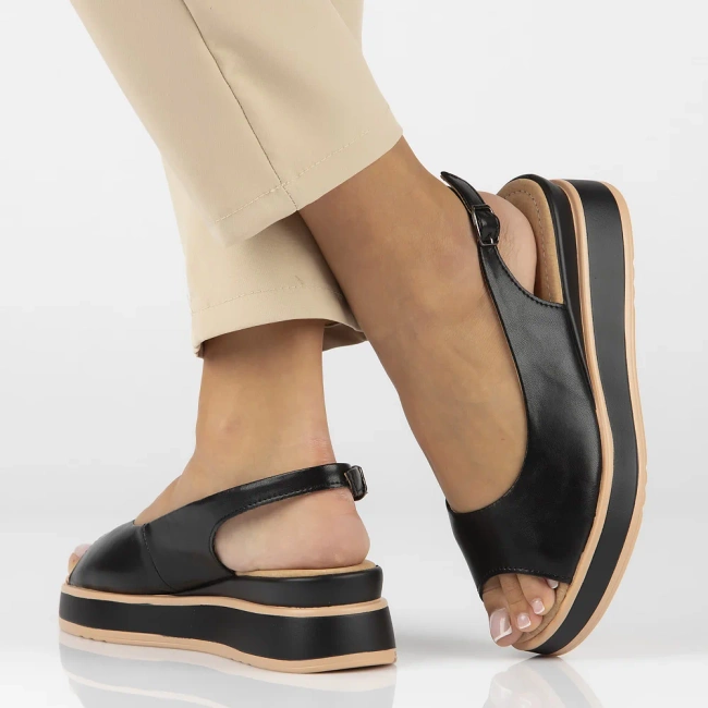 Leather sandals Filippo DS6153/25 BK black