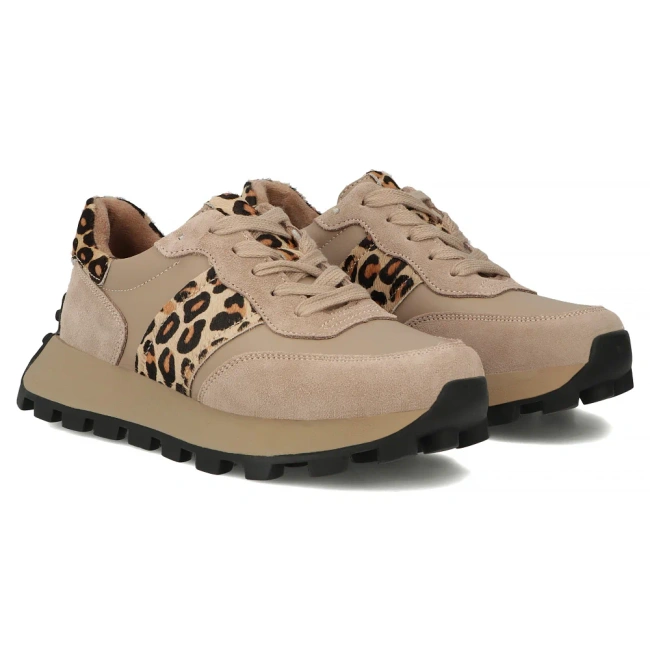 Leather sneakers Filippo DP7112/26 BE LEO brown