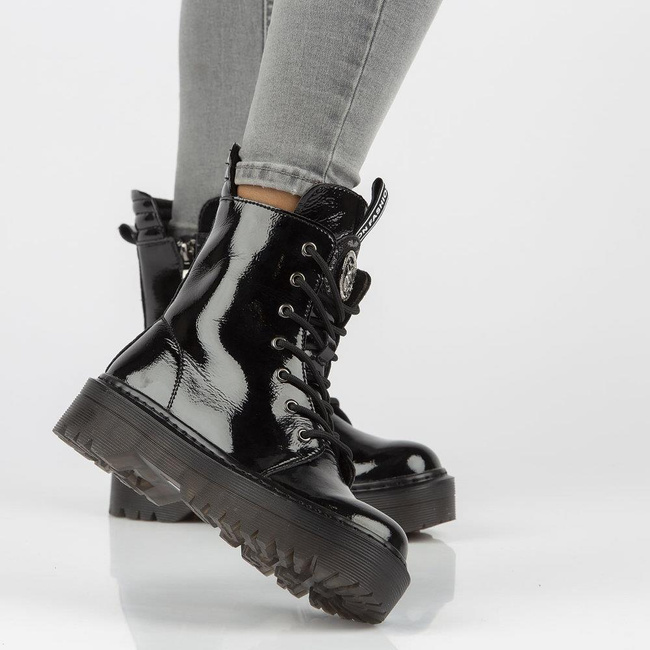 Leather boots Filippo GL503/21 BK black