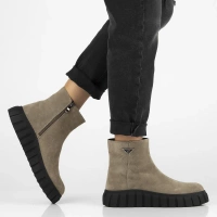 Leather ankle boots DBT6301/25 TP taupe