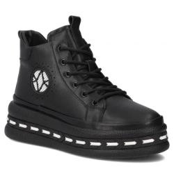 Leather ankle boots Filippo DBT7120/25 BK black