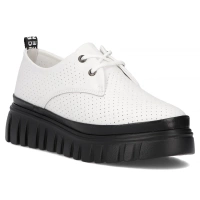 Leather sneakers Filippo DP6846/25 WH BK white
