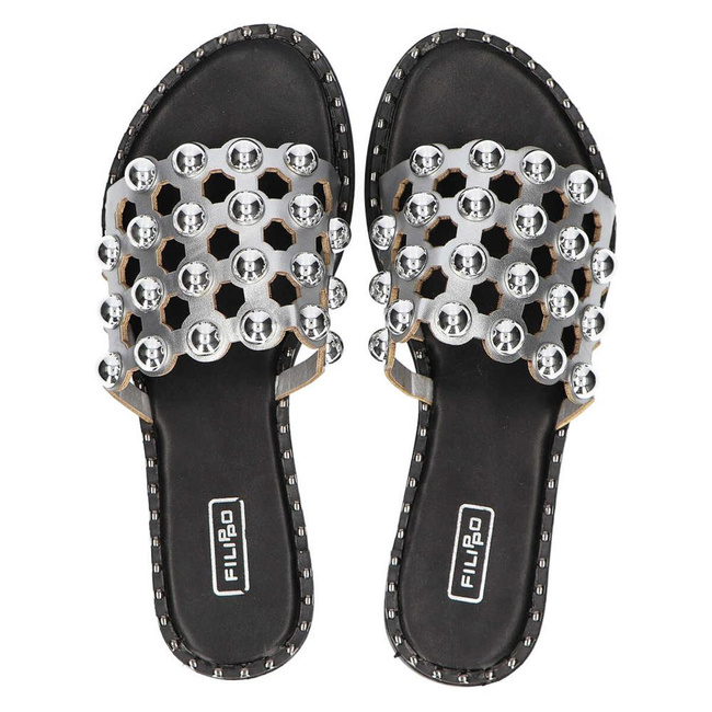 Klapki Filippo DK693/20 SI Silver