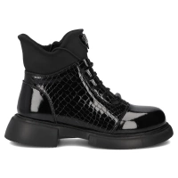 Skórzane botki Filippo DBT7295/25 BK czarne