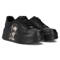 Leather sneakers Filippo DP6207/24 BK black