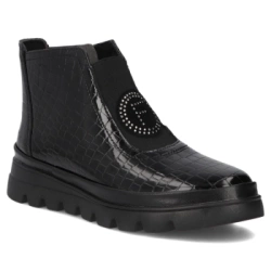 Skórzane botki Filippo DBT7169/25 BK czarne