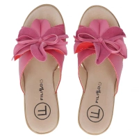 Skórzane klapki Filippo DK7039/25 FH fuksja