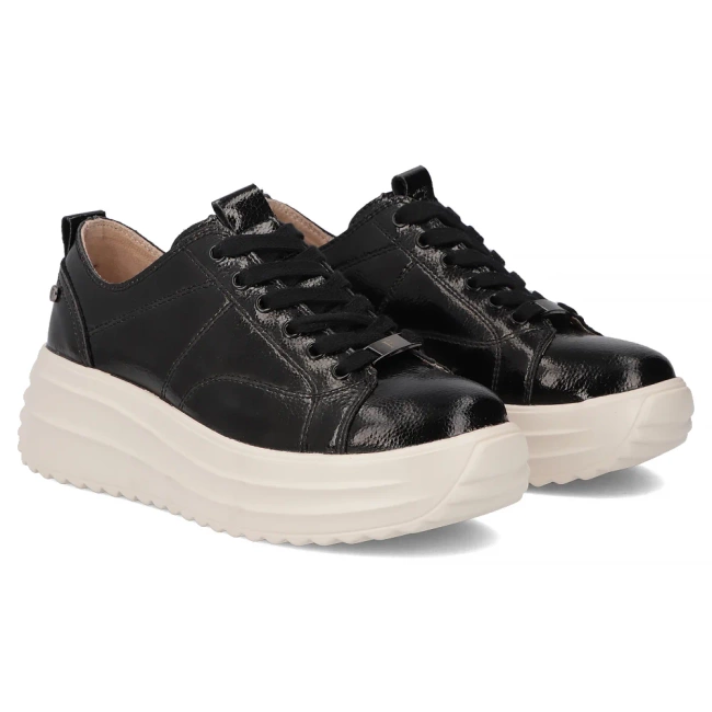 Skórzane sneakersy Filippo  DP6795/25 BK czarne