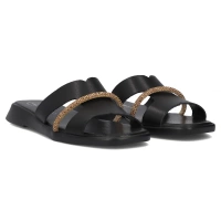 Skórzane klapki Filippo DK6878/25 BK czarne