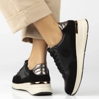 Leather sneakers Filippo DP7106/25 BK black