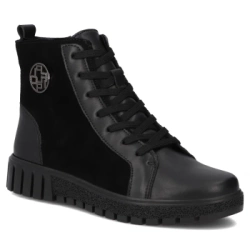 Leather ankle boots DBT6359/25 BK black