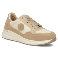 Skórzane sneakersy Filippo DP7106/25 BE beżowe