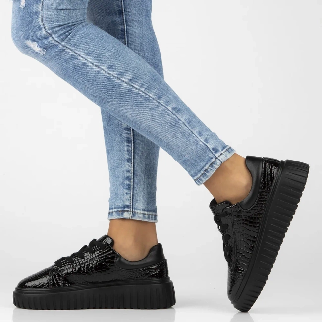 Skórzane sneakersy Filippo DP6766/25 BK czarne