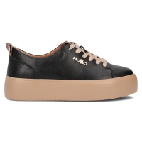 Leather sneakers Filippo DP6117/25 BK BE black-beige