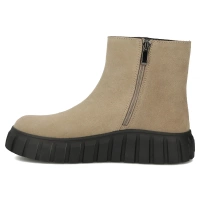 Skórzane botki na platformie Filippo DBT6301/25 TP taupe