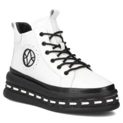 Leather ankle boots Filippo DBT7120/25 WH white