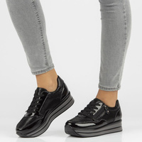 Skórzane sneakersy Filippo DP3152/21 BK Czarne