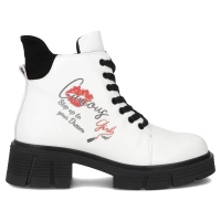 Leather ankle boots Filippo DBT7147/25 WH white