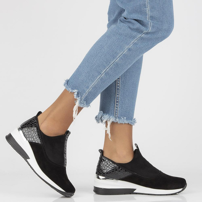 Leather Sneakers Filippo DP1689/21 BK Black