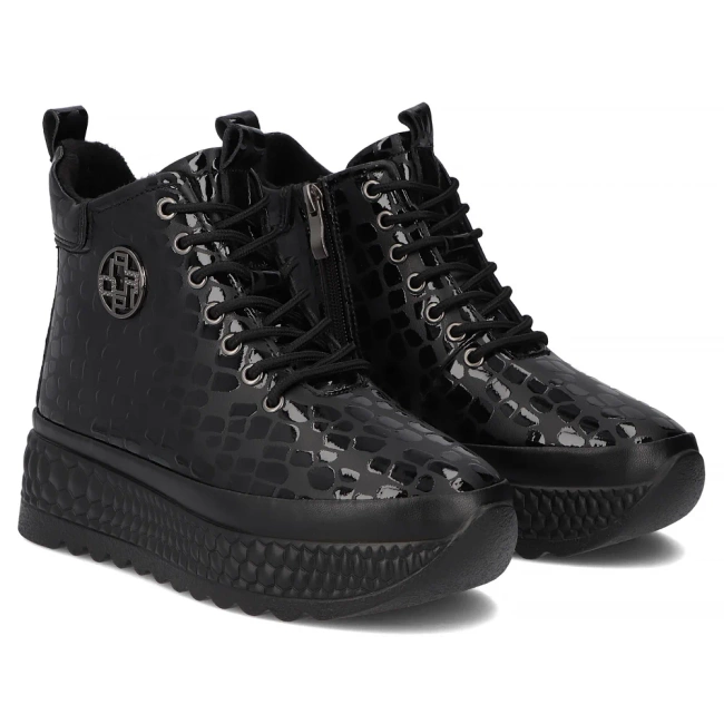 Leather ankle boots Filippo DBT7278/25 BK black