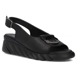 Leather sandals Filippo DS7011/25 BK black