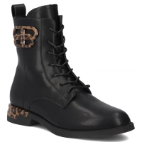Skórzane botki Filippo DBT7206/25 BK czarne