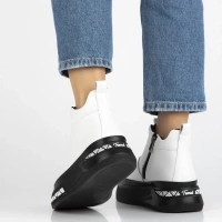 Leather ankle boots Filippo DBT7277/25 WH white