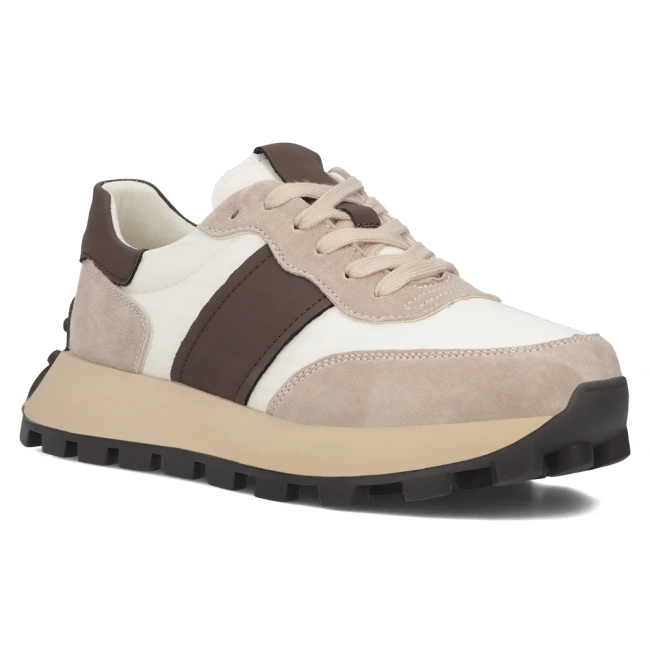 Leather sneakers Filippo DP6498/24 BE beige