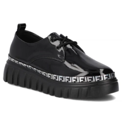 Leather sneakers Filippo DP6846/25 BK L black