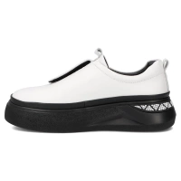 Skórzane półbuty  na platformie Filippo DP7286/25 WH białe