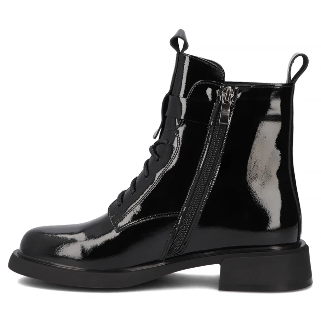 Skórzane botki Filippo DBT7317/25 BK czarne