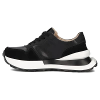 Leather sneakers Filippo DP6762/25 BK black