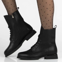 Leather ankle boots Filippo DBT7222/25 BK black