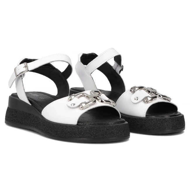Leather sandals Filippo DS6755/25 WH white