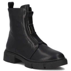 Skórzane botki Filippo DBT6524/25 BK czarne