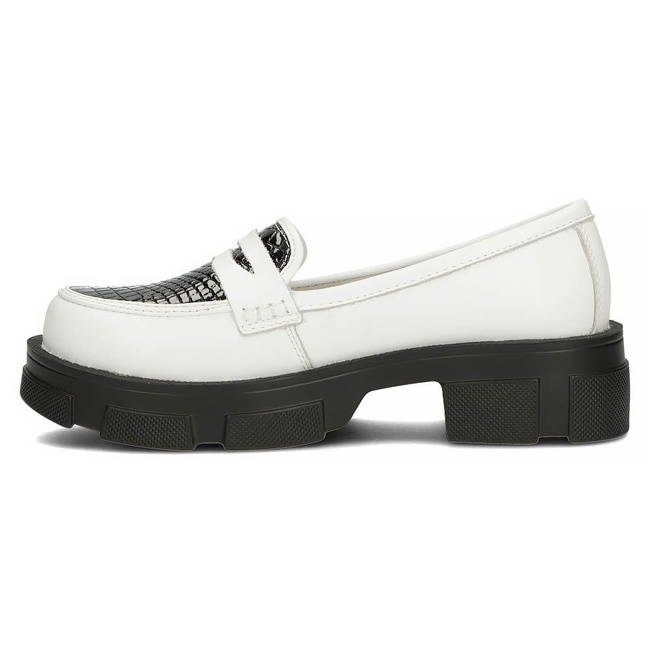 Leather shoes Filippo DP3695/22 WH BK white